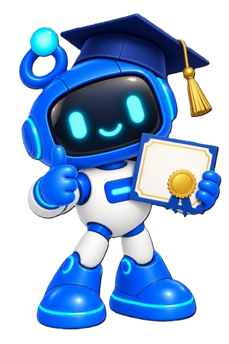 GIO mascot holding a certificate