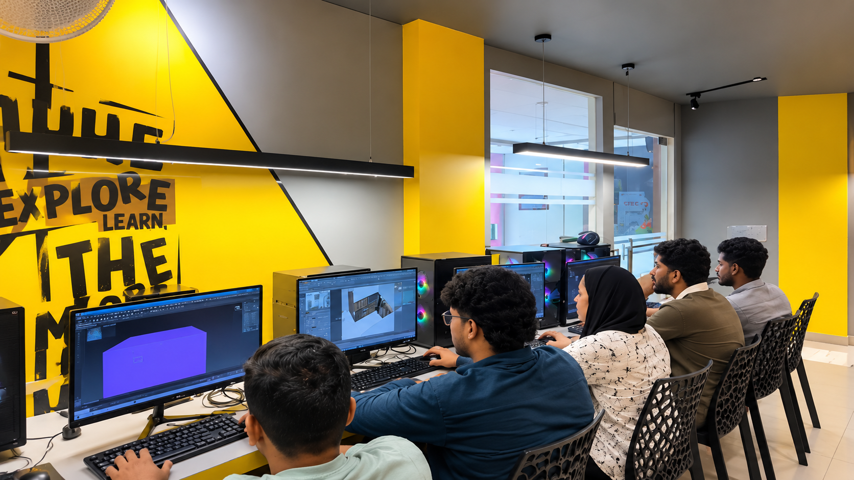 learning scene: Learn together.